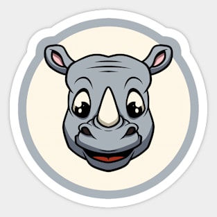 Cute Rhino Sticker